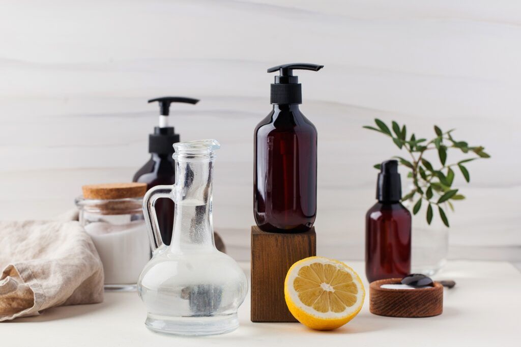 Eco-friendly natural cleaning products. The concept of zero waste.
